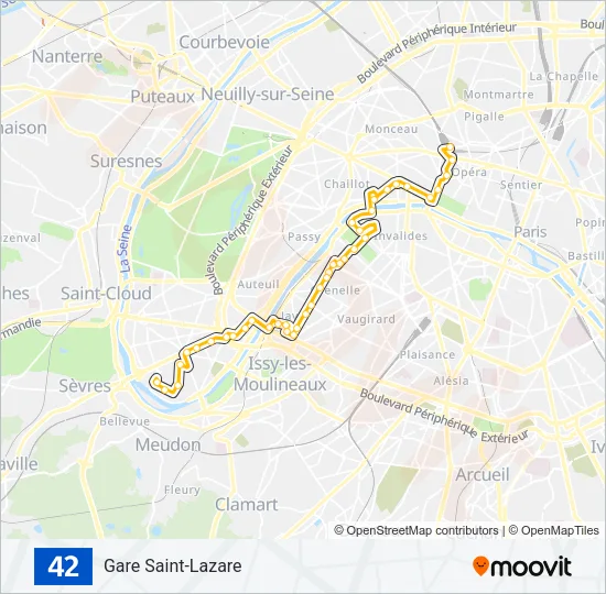 42 Bus Line Map