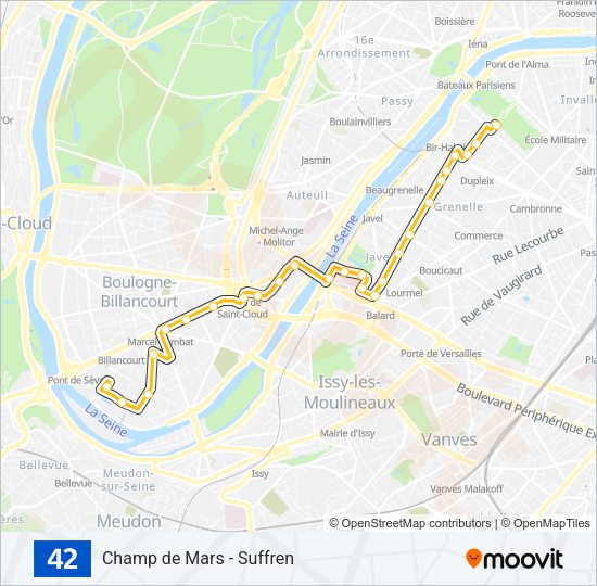 42 Bus Line Map