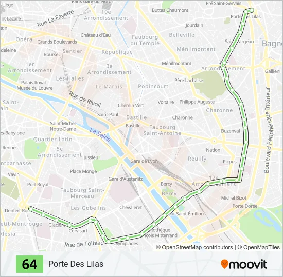 64 Bus Line Map