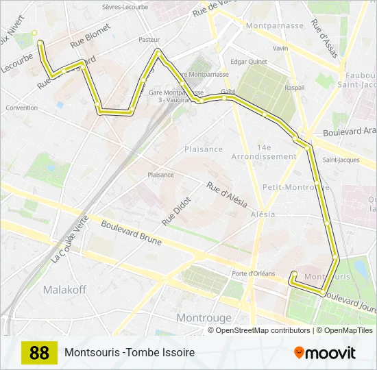 88 Bus Line Map