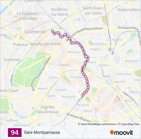94 Bus Line Map