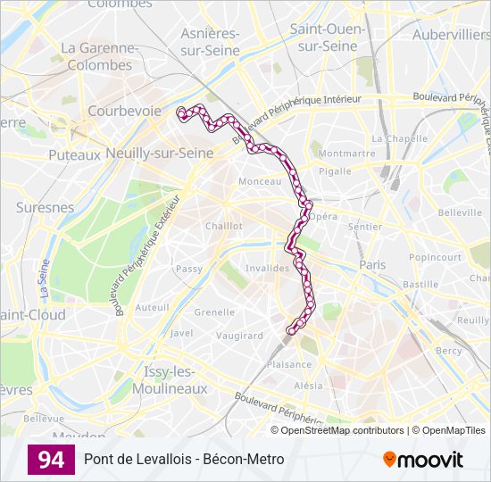 94 Bus Line Map