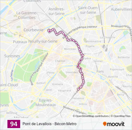 94 Bus Line Map