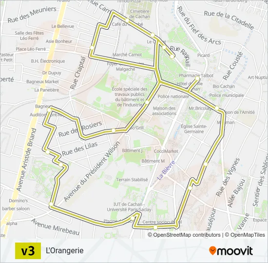 V3 Bus Line Map