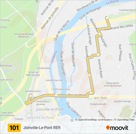101 Bus Line Map