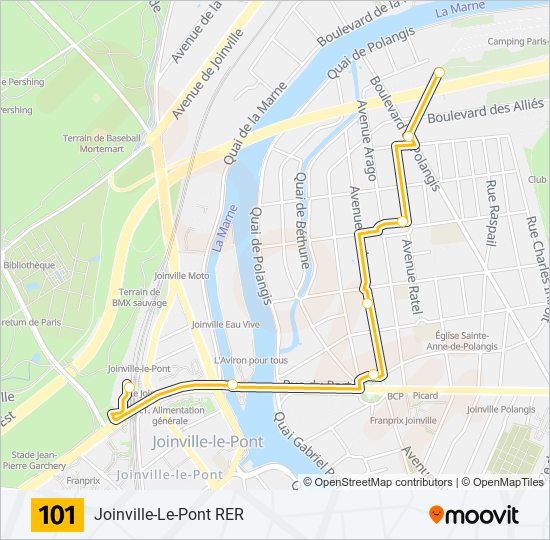 101 bus Line Map