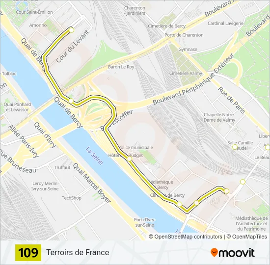 109 Bus Line Map