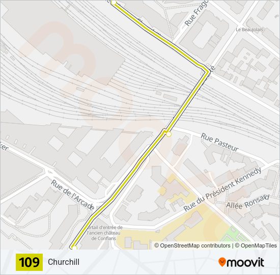109 Bus Line Map