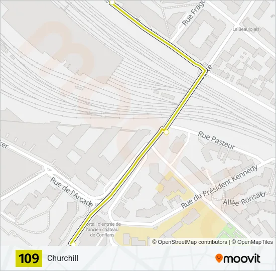 109 Bus Line Map