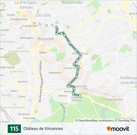 115 Bus Line Map