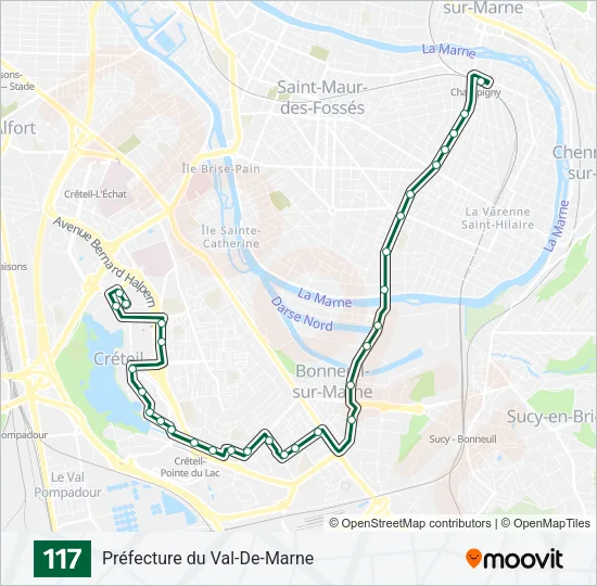 117 Bus Line Map