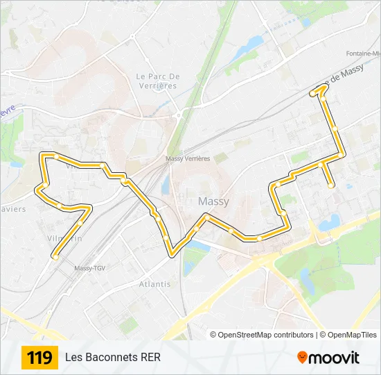 119 Bus Line Map