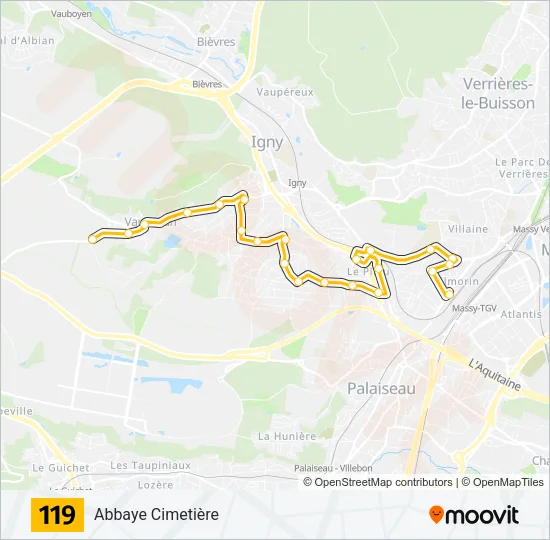 119 Bus Line Map