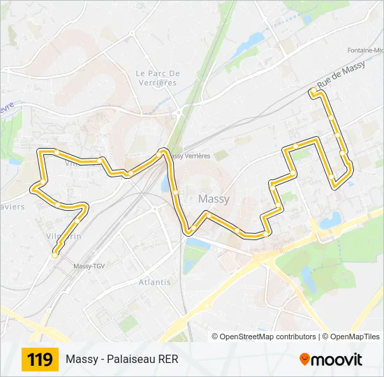 119 Bus Line Map