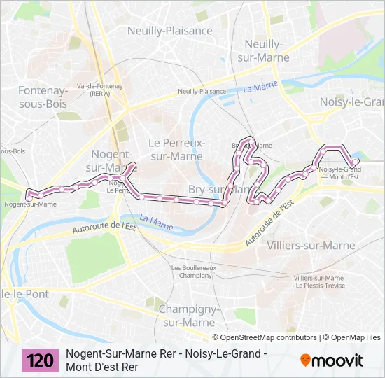 120 Bus Line Map