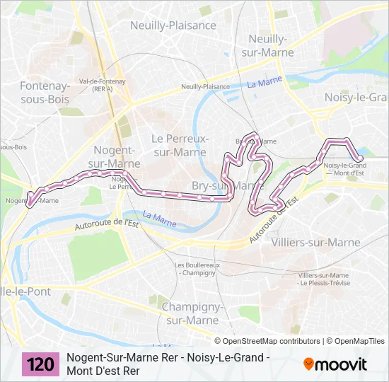 120 Bus Line Map