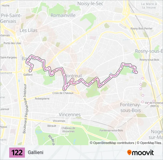 122 Bus Line Map