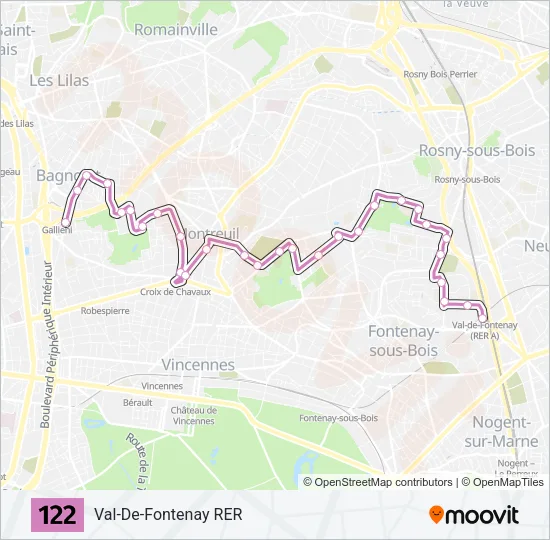 122 Bus Line Map
