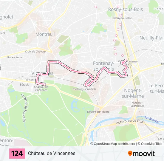 124 Bus Line Map