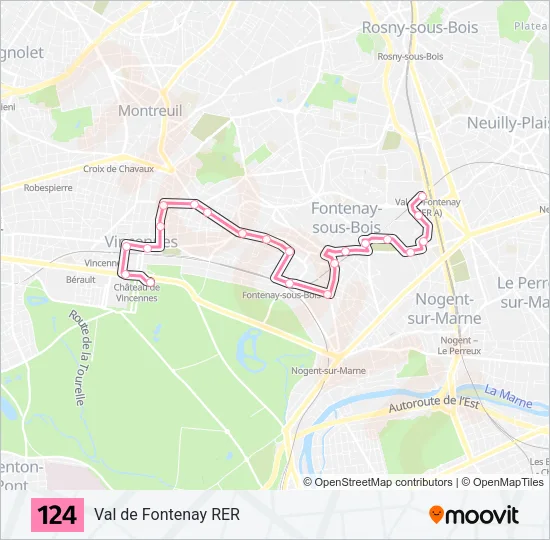 124 Bus Line Map