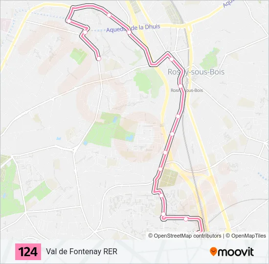124 Bus Line Map