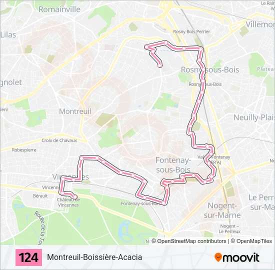 124 Bus Line Map