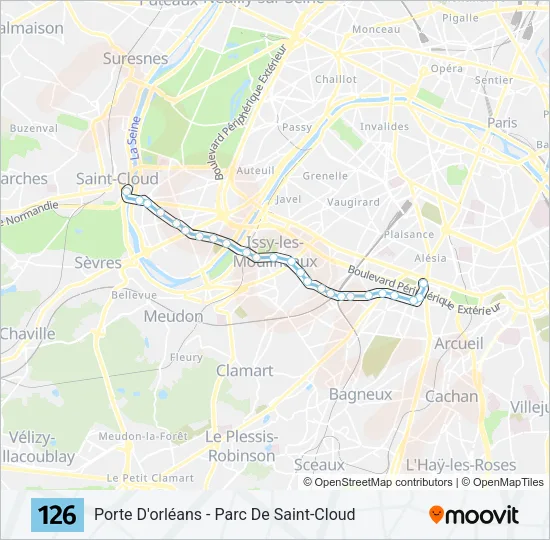 126 Bus Line Map