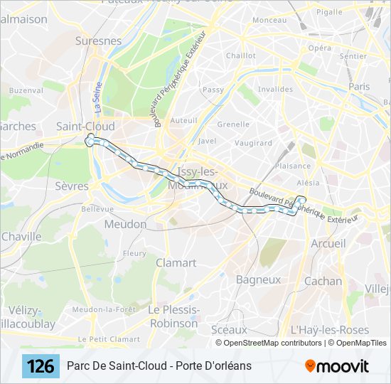 126 Route: Schedules, Stops & Maps - Porte D'Orléans (Updated)