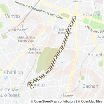 128 Bus Line Map