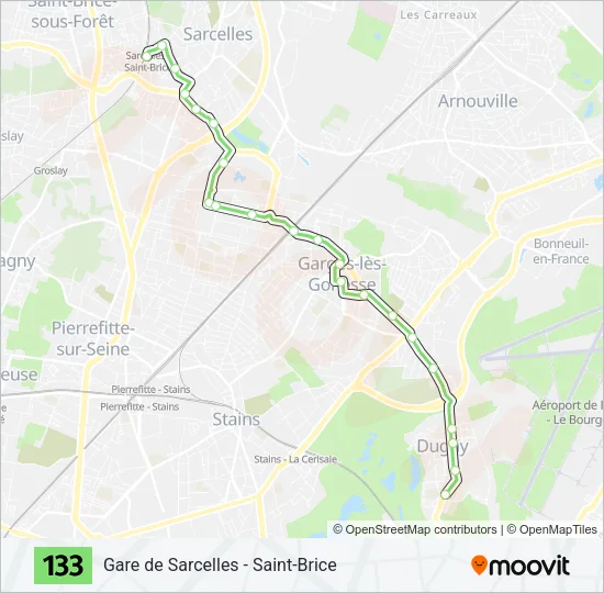 133 Bus Line Map