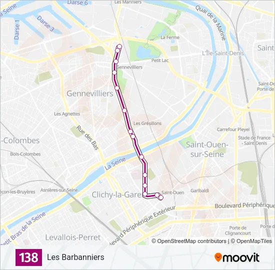 138 Bus Line Map