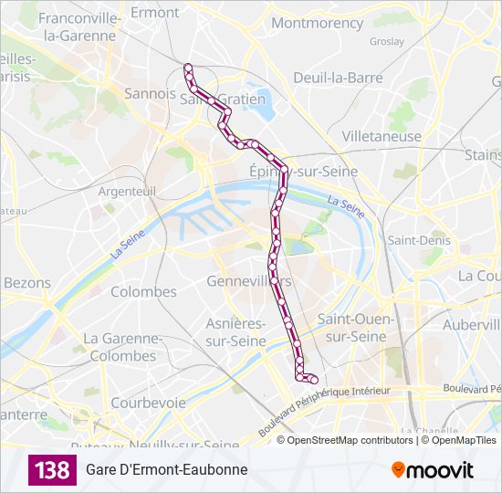 138 Route: Schedules, Stops & Maps - Gare D'Ermont-Eaubonne (Updated)