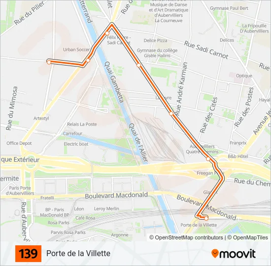 139 Bus Line Map