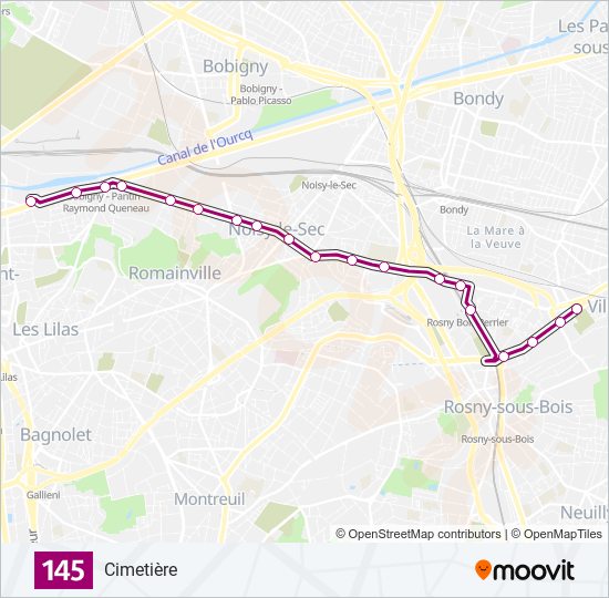 145 Route: Schedules, Stops & Maps - Cimetière (Updated)
