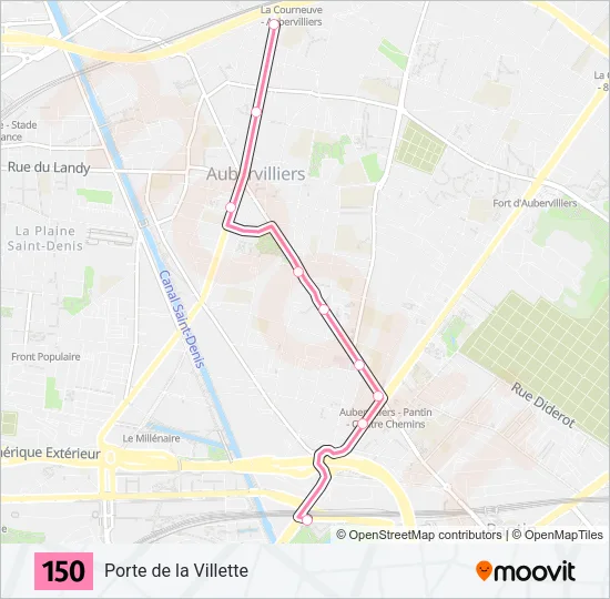 150 Bus Line Map