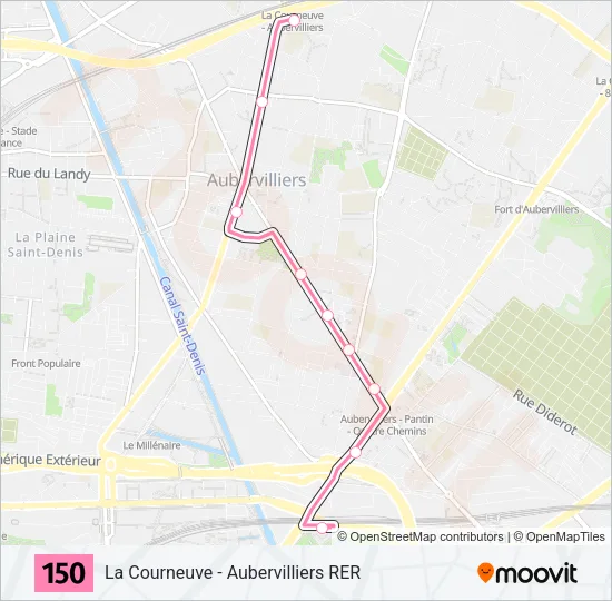 150 Bus Line Map