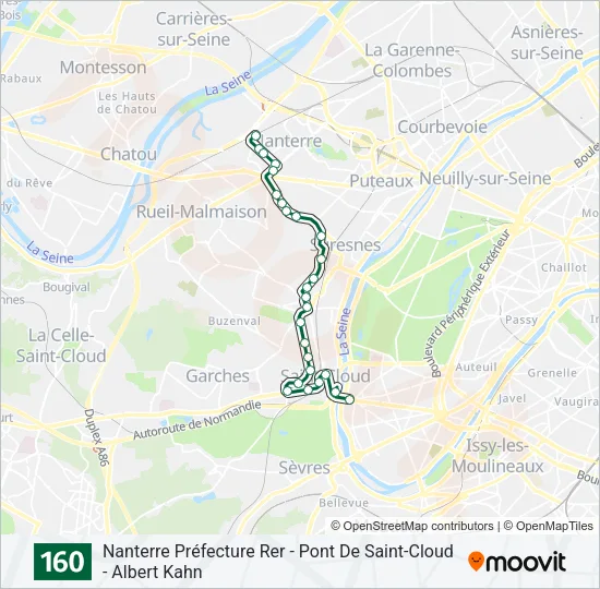 160 Bus Line Map