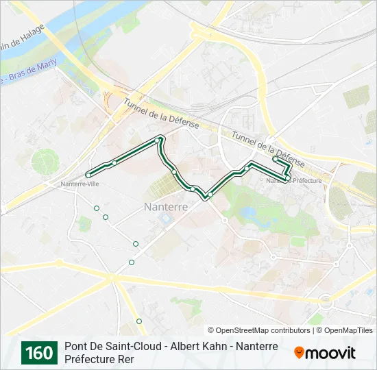 160 Bus Line Map