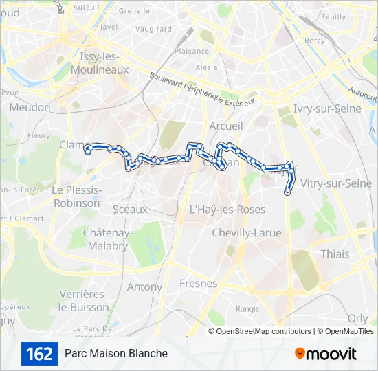 162 Bus Line Map