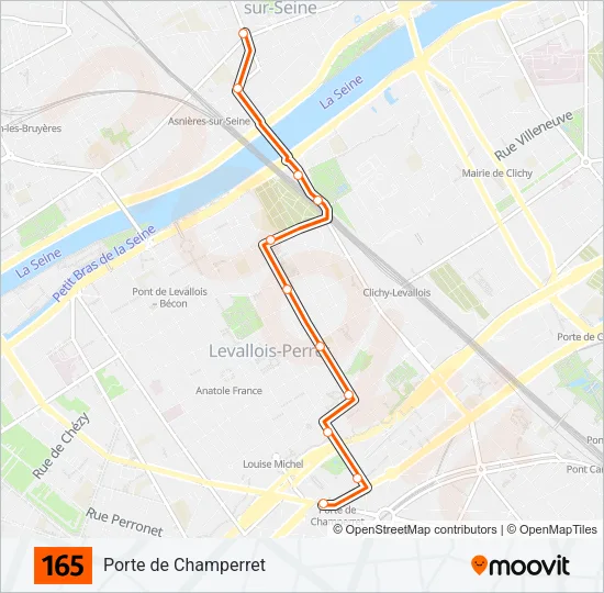 165 Bus Line Map