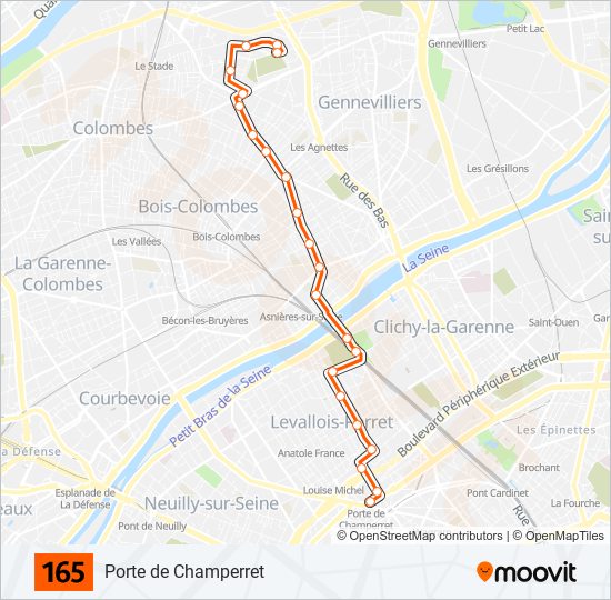 165 Route: Schedules, Stops & Maps - Porte de Champerret (Updated)