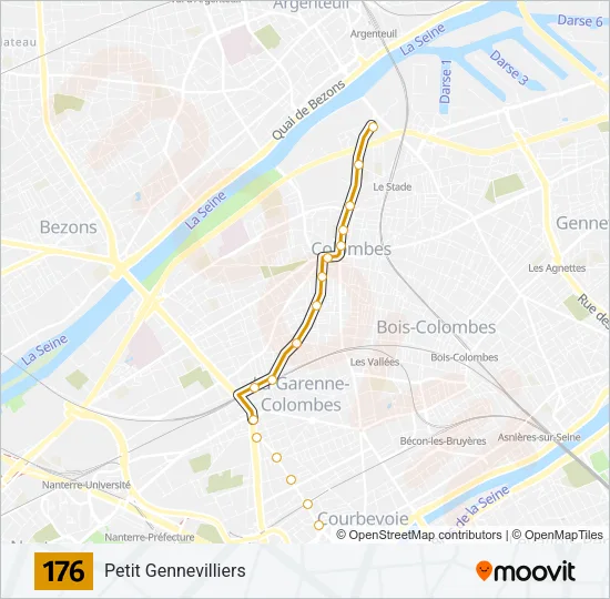 176 Bus Line Map