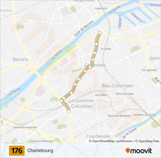 176 Bus Line Map