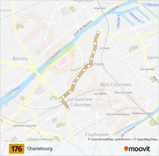 176 Bus Line Map