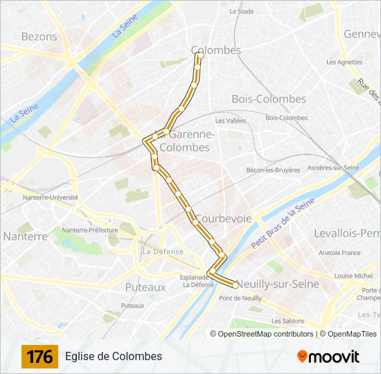 176 Bus Line Map