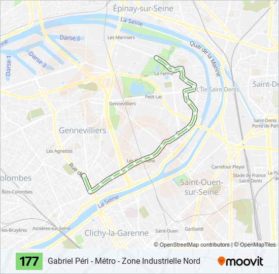 177 bus Line Map