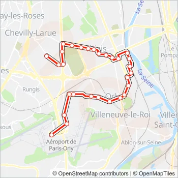 183 Bus Line Map