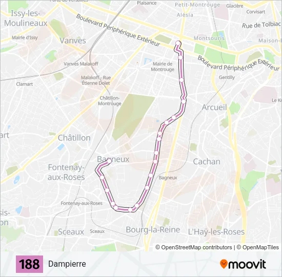 188 Bus Line Map