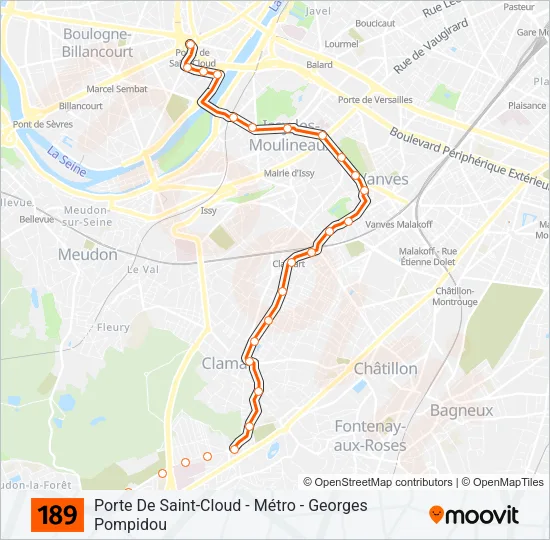 189 Bus Line Map