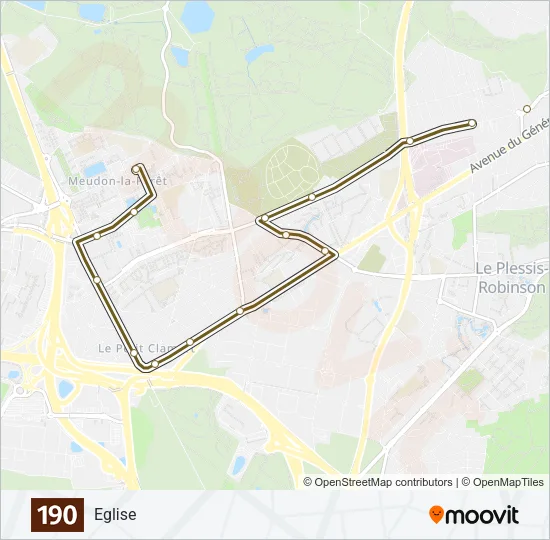 190 Bus Line Map